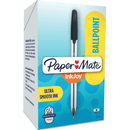 Papermate Inkjoy 50 Ballpoint Pen Medium 1.0mm Black Box 60 BULK 2013311 - SuperOffice