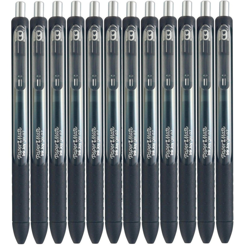 Papermate Inkjoy Gel Pen Medium Retractable 0.7mm Black Box 12 1953045 (Box 12) - SuperOffice