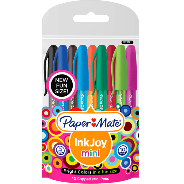 Papermate Inkjoy Mini 100st Ballpoint Pen Medium 1.0mm Assorted Pack 10 1920021 - SuperOffice