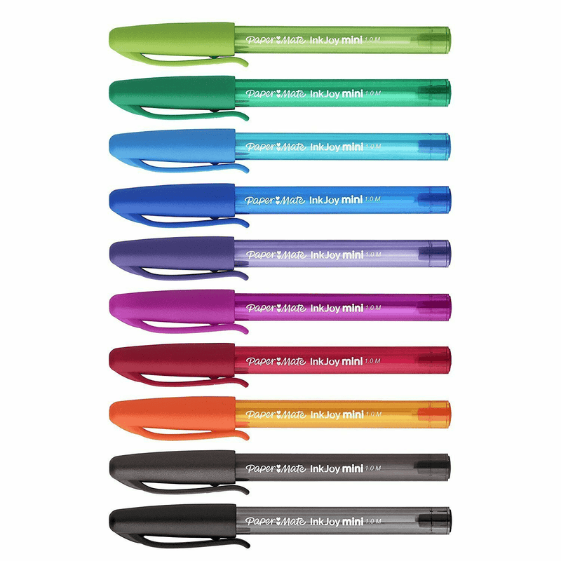 Papermate Inkjoy Mini 100st Ballpoint Pen Medium 1.0mm Assorted Pack 10 1920021 - SuperOffice