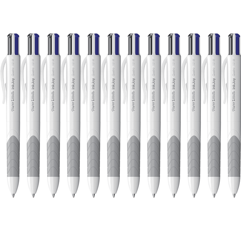 Papermate Inkjoy Quatro Ballpoint Pen Retractable 1.0mm 4 Colour Box 12 2011665 (Box 12) - SuperOffice