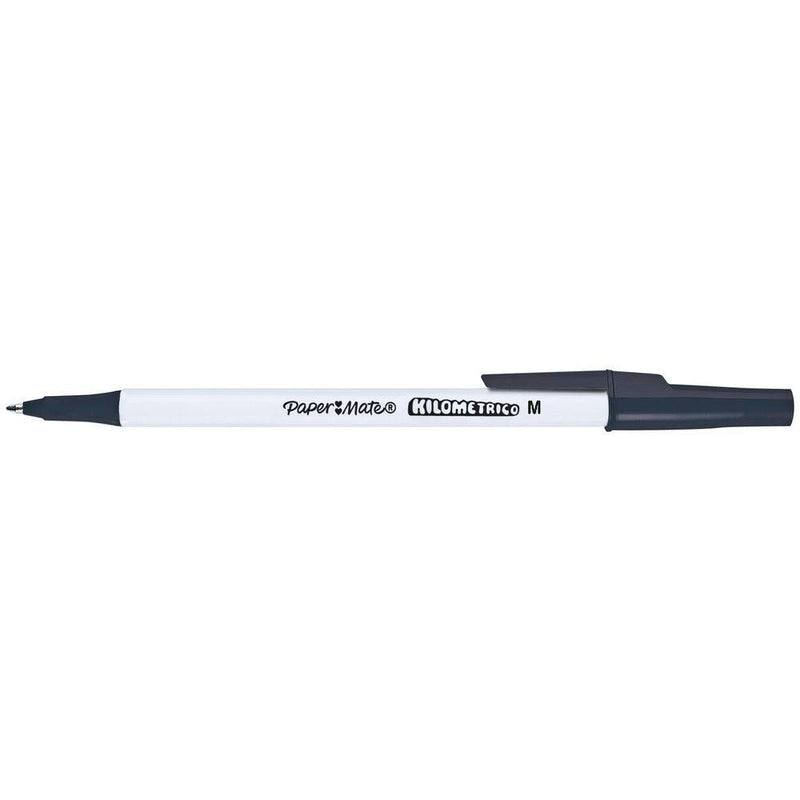 Papermate Kilometrico Ballpoint Pens Medium Black Box 50 AP014037 - SuperOffice