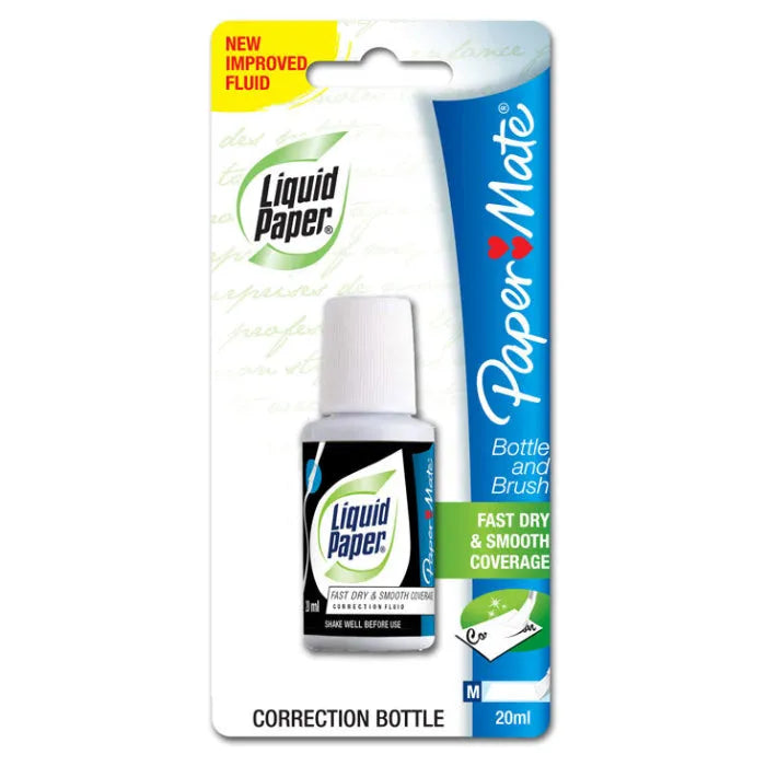 Papermate Liquid Paper Correction Fluid Fast Dry 20mL Box 12 S20022084 - SuperOffice