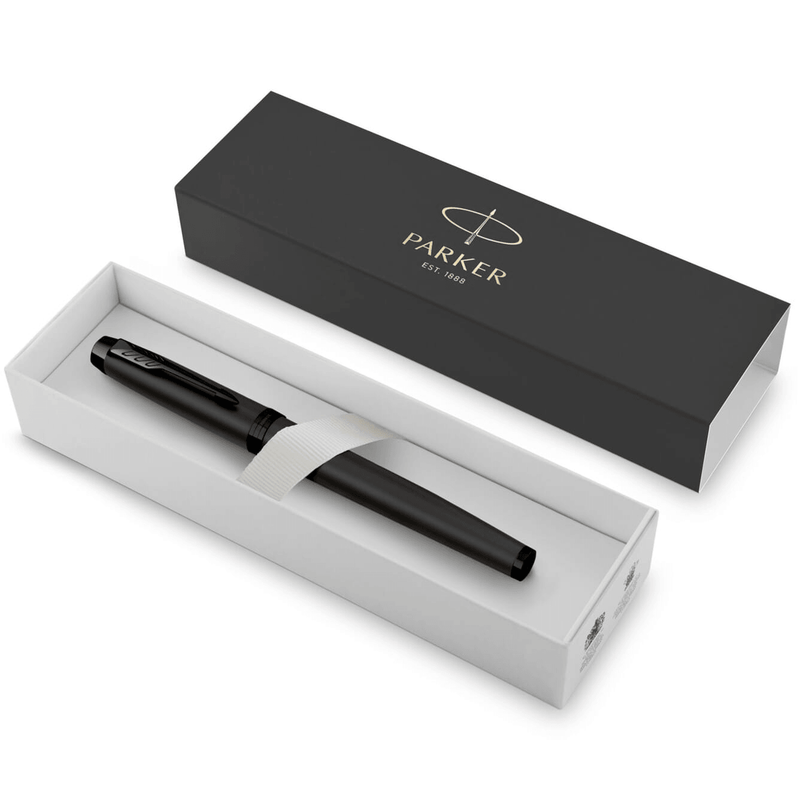 Parker Fountain Pen Achromatic Matte Black Medium 2127742 - SuperOffice
