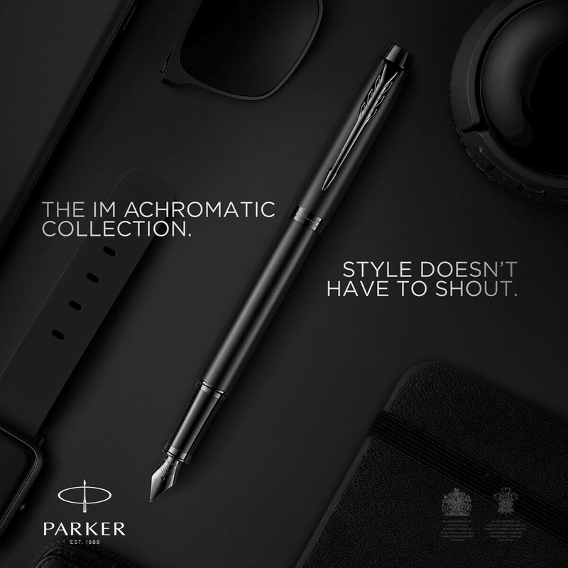 Parker Fountain Pen Achromatic Matte Black Medium 2127742 - SuperOffice