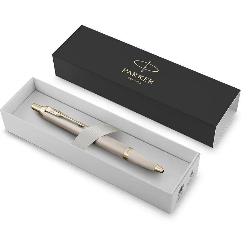 Parker IM Ballpoint Pen Champagne Gold Trim Gift Box Set 2172956 - SuperOffice