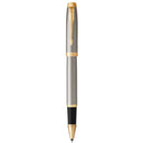 Parker IM Brushed Metal Gold Trim Rollerball Pen Gift Box 1931663 - SuperOffice