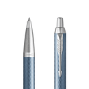 Parker IM Premium Ballpoint Pen Blue Grey Metallic Medium Nib Gift Box 2143645 - SuperOffice