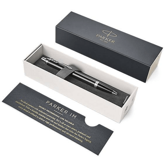 Parker IM Premium Gloss Black Chrome Trim Ball Point Pen 1931665 (O) - SuperOffice