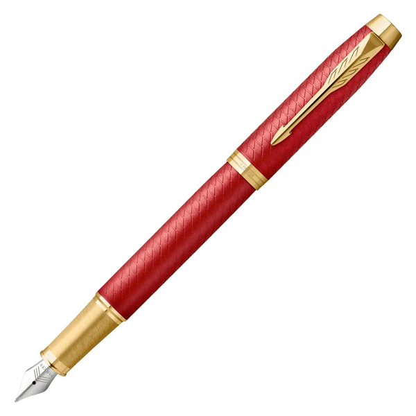 Parker IM Premium Red Gold Trim Fountain Pen Gift Box 2143653 - SuperOffice