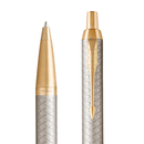 Parker IM Premium Warm Silver Gold Trim Ball Point Pen 1931687 - SuperOffice