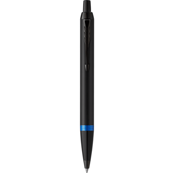 Parker IM Professional Ballpoint Pen Satin Black Vibrant Blue Ring Gift Box 2172941 - SuperOffice