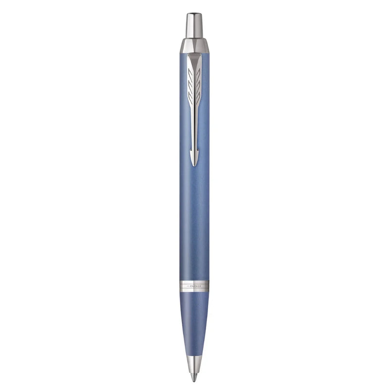 Parker IM Writing Rituals Ballpoint Pen Medium Tip Blue Finish Gradient Chrome Trim Gift Box 2203906 - SuperOffice