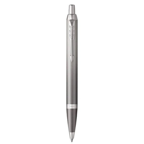Parker IM Writing Rituals Ballpoint Pen Medium Tip Gradient Chrome Trim Grey Gift Box 2203898 - SuperOffice