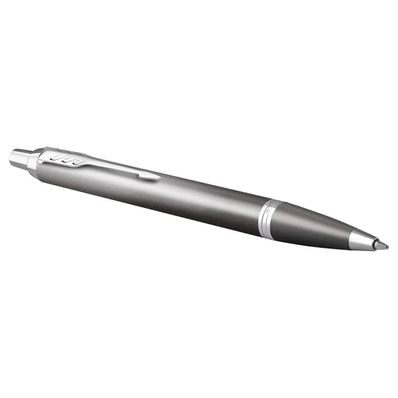 Parker IM Writing Rituals Ballpoint Pen Medium Tip Gradient Chrome Trim Grey Gift Box 2203898 - SuperOffice