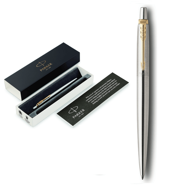 Parker Jotter Ball Point Pen Gold Trim Gift Box Set 1953182 - SuperOffice
