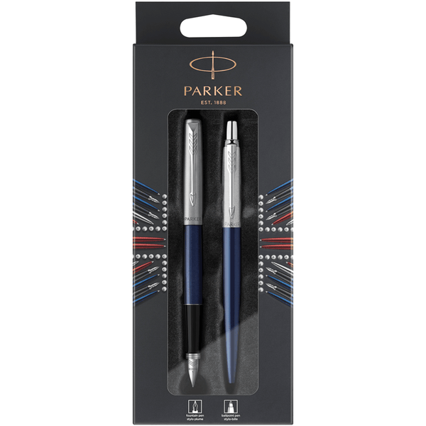 Parker Jotter Ballpoint + Fountain Pen Duo Royal Blue Gift Set 2046255 - SuperOffice