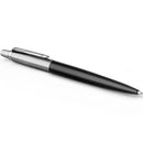 Parker Jotter Ballpoint Pen Bond Street Black Chrome Trim Medium Nib Blue 1953207 - SuperOffice