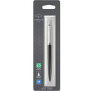 Parker Jotter Ballpoint Pen Bond Street Black Chrome Trim Medium Nib Blue 1953207 - SuperOffice