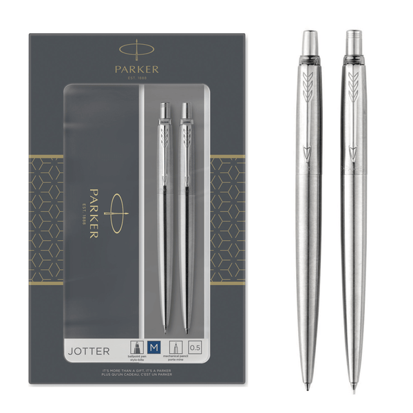 Parker Jotter Ballpoint Pen + Mechanical Pencil Pacer Duo Gift Set 2093256 - SuperOffice