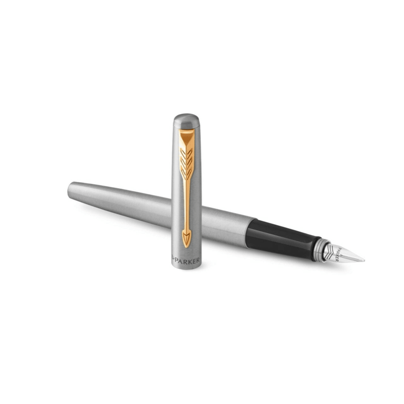 Parker Jotter Fountain Pen Stainless Steel Gold Trim 2030948 - SuperOffice