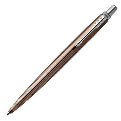 Parker Jotter Premium Ballpoint Pen Medium Blue Ink Carlisle Brown With Pinstripe Pattern 1953201 - SuperOffice