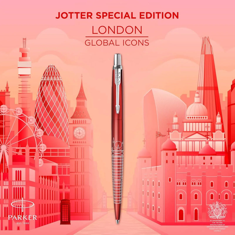 Parker Jotter Special Edition Global Icons Ballpoint Pen London Red Gift Box 2221603 - SuperOffice