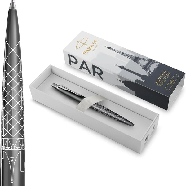 Parker Jotter Special Edition Global Icons Ballpoint Pen Paris Grey Gift Box 2221601 - SuperOffice