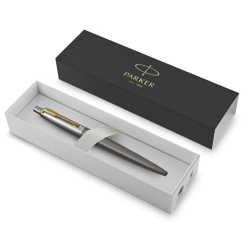 Parker Jotter XL Ballpoint Pen Medium Tip Grey Lacquer Gold Trim Gift Box 2213722 - SuperOffice