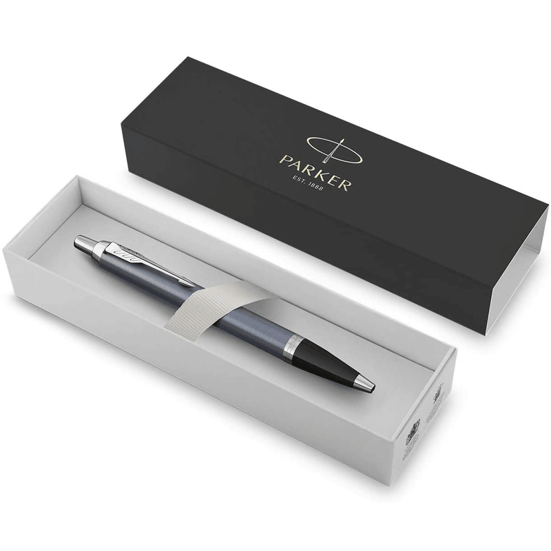 Parker Premium IM Ballpoint Pen Light Blue Grey Medium Nib Black 1931669 - SuperOffice