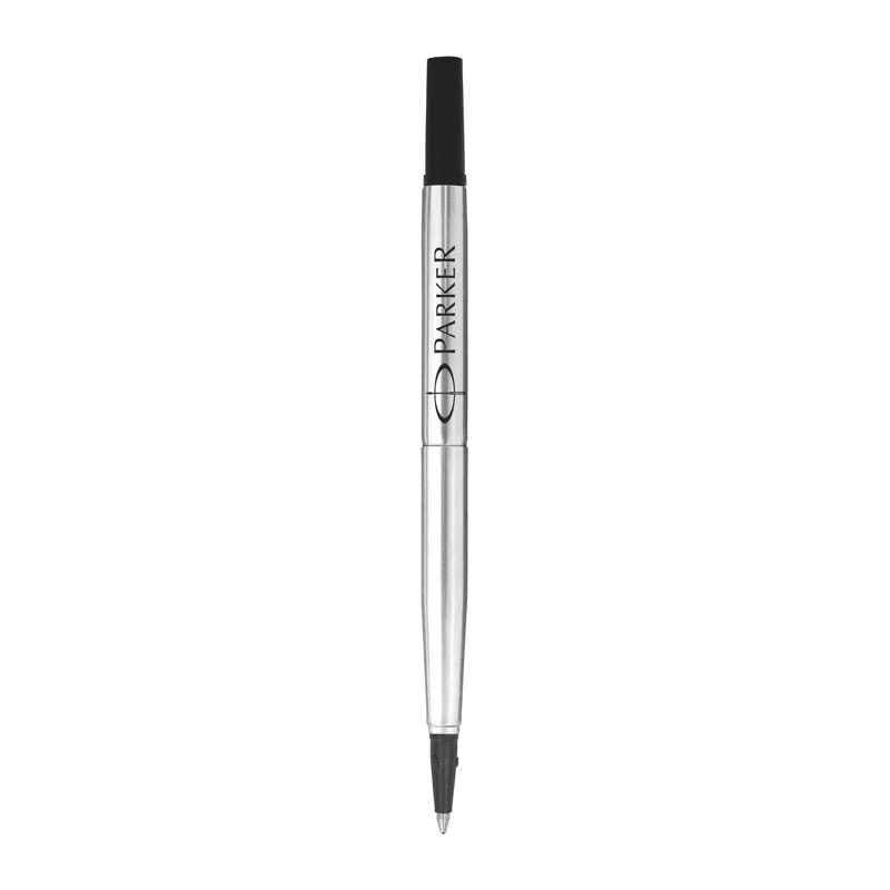 Parker Quink Flow Pen Refill Rollerball Medium Nib Black 4 Pack 1950323 (4 Pack RollerBall Black Medium) - SuperOffice