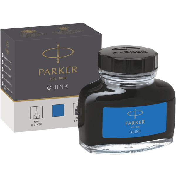 Parker Quink Ink Bottle Refill Blue Fountain Pens 1950376 - SuperOffice