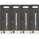 Parker Quink Pen Refill Ballpoint Broad Thick Nib 1.2mm Black Pack 4 Bulk 1950366 (4 Pack) - SuperOffice
