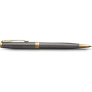 Parker Sonnet Grey Lacquer Gold Trim Ballpoint Pen Medium Nib Gift Box Set 2213679 - SuperOffice