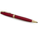 Parker Sonnet Red Lacquer Gold Trim Ballpoint Pen Medium Nib Gift Box Set 1931476 - SuperOffice