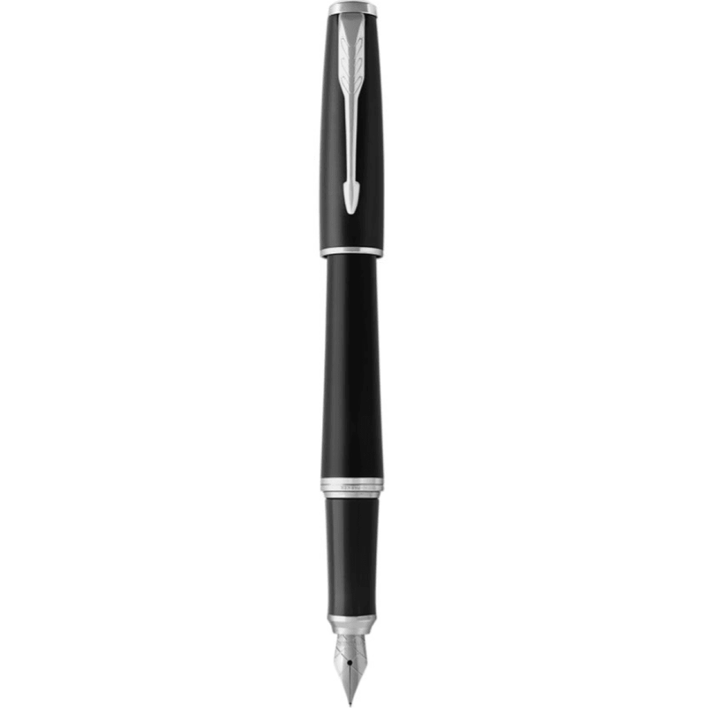 Parker Urban Fountain Pen Matte Black Chrome Trim Gift Box 1931600 - SuperOffice