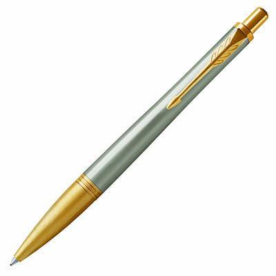 Parker Urban Premium Ballpoint Pen Aureate Powder Gold Trim Medium Nib Blue 1931573 - SuperOffice