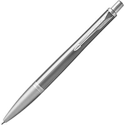 Parker Urban Premium Ballpoint Pen Silvered Powder Cap Medium Nib Blue 1931578 - SuperOffice
