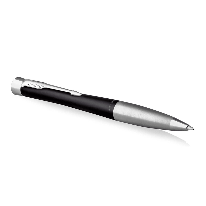 Parker Urban Premium Ballpoint Twist Pen Muted Black Chrome Trim Gift Box 2143639 - SuperOffice