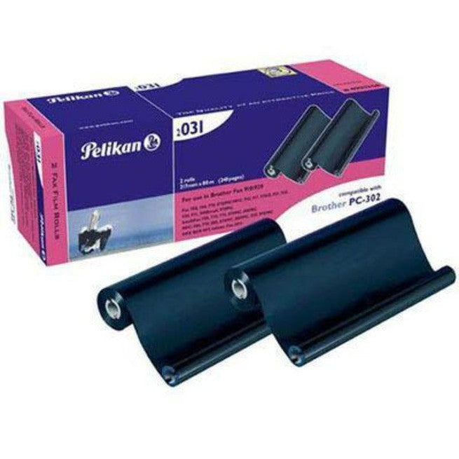 Pelikan Compatible Brother PC-302 Fax Film Refill Black Twin Pack 3523021 - SuperOffice
