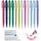 Pentel Arts Marker Brush Sign Pen Pastel Colours Pack 12 Wallet Set SES15C12AST2 (Pastel) - SuperOffice