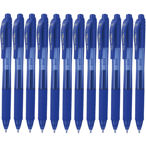 Pentel BL107 Energel-X Retractable Gel Ink Pen 0.7mm Blue Box 12 BL107C (Box 12) - SuperOffice