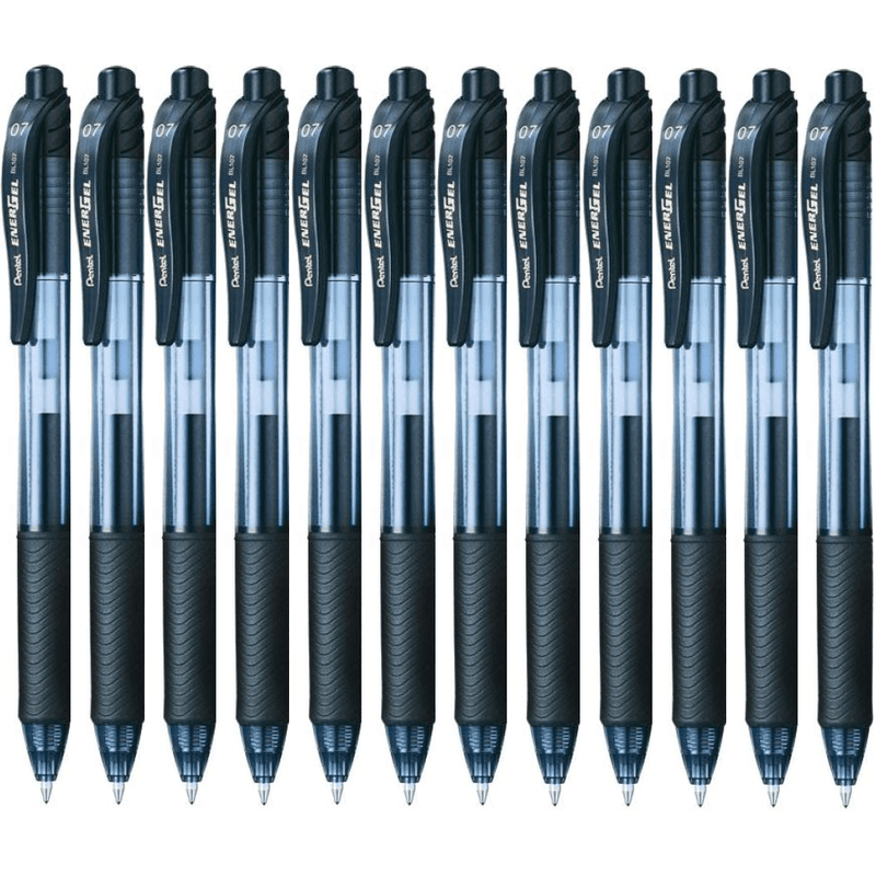 Pentel BL110 Energel-X Retractable Gel Ink Pen 1.0mm Black Box 12 BL110A (Box 12) - SuperOffice