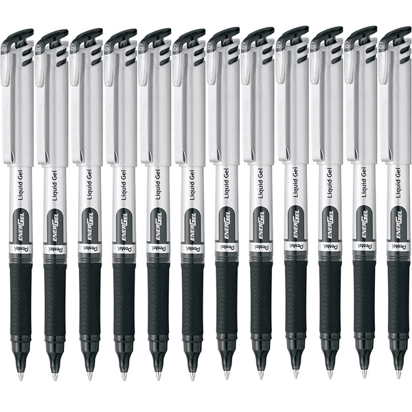 Pentel BL17 Energel Gel Ink Pen Medium 0.7mm Black Box 12 BL17-A (Box 12) - SuperOffice