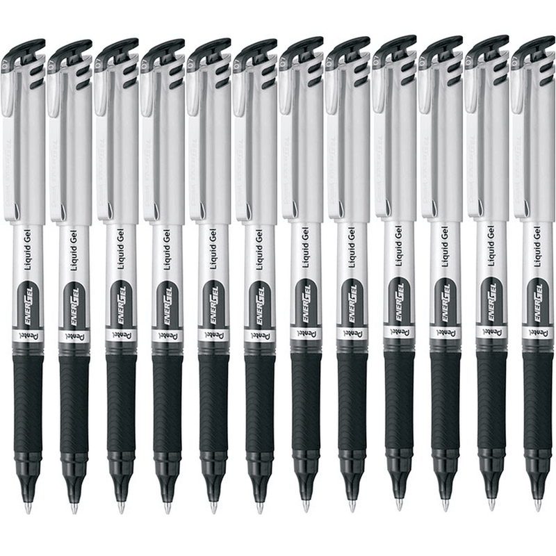 Pentel BL17 Energel Gel Ink Pen Medium 0.7mm Black Box 12 BL17-A (Box 12) - SuperOffice