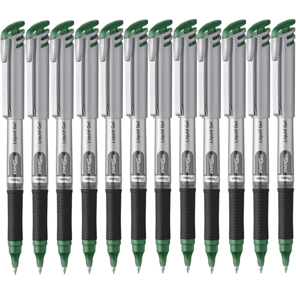 Pentel BL17 Energel Gel Ink Pen Medium 0.7mm Green Box 12 BL17-D (Box 12) - SuperOffice