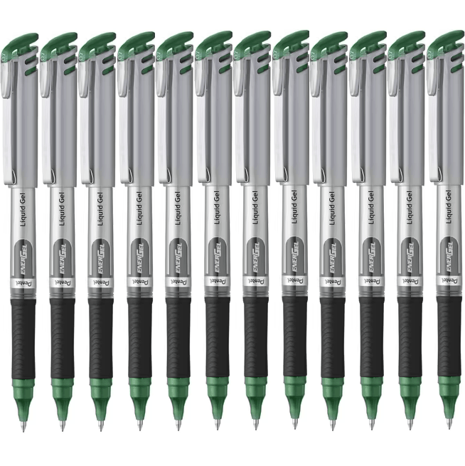 Pentel BL17 Energel Gel Ink Pen Medium 0.7mm Green Box 12 BL17-D (Box 12) - SuperOffice
