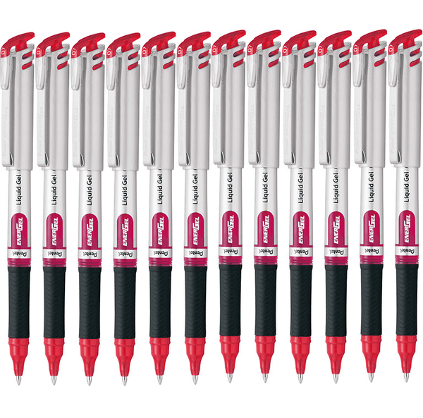 Pentel BL17 Energel Gel Ink Pen Medium 0.7mm Red Box 12 BL17-B (Box 12) - SuperOffice