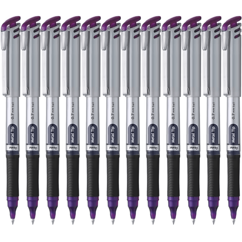 Pentel BL17 Energel Gel Ink Pen Medium 0.7mm Violet Purple Box 12 BL17-V (Box 12) - SuperOffice