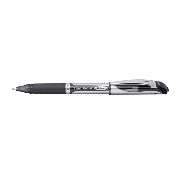 Pentel BL57 Energel Liquid Gel Ink 0.7mm Medium Pen Black Box 12 BL57-A BLACK (Box 12) - SuperOffice